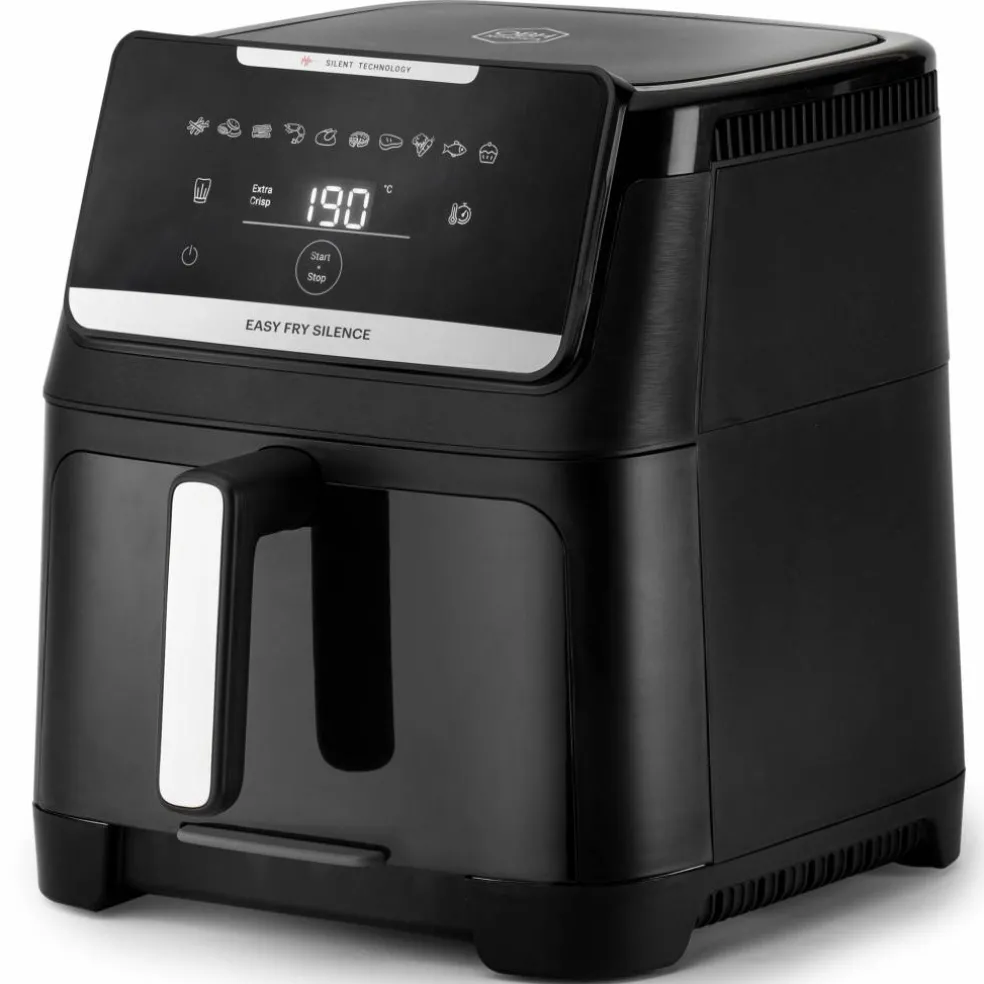 Easy Fry Silence Vision airfryer 7 liter, svart