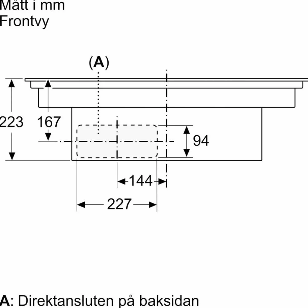 ED811BS16E iQ300 induksjonstopp med integrert ventilator 80 cm