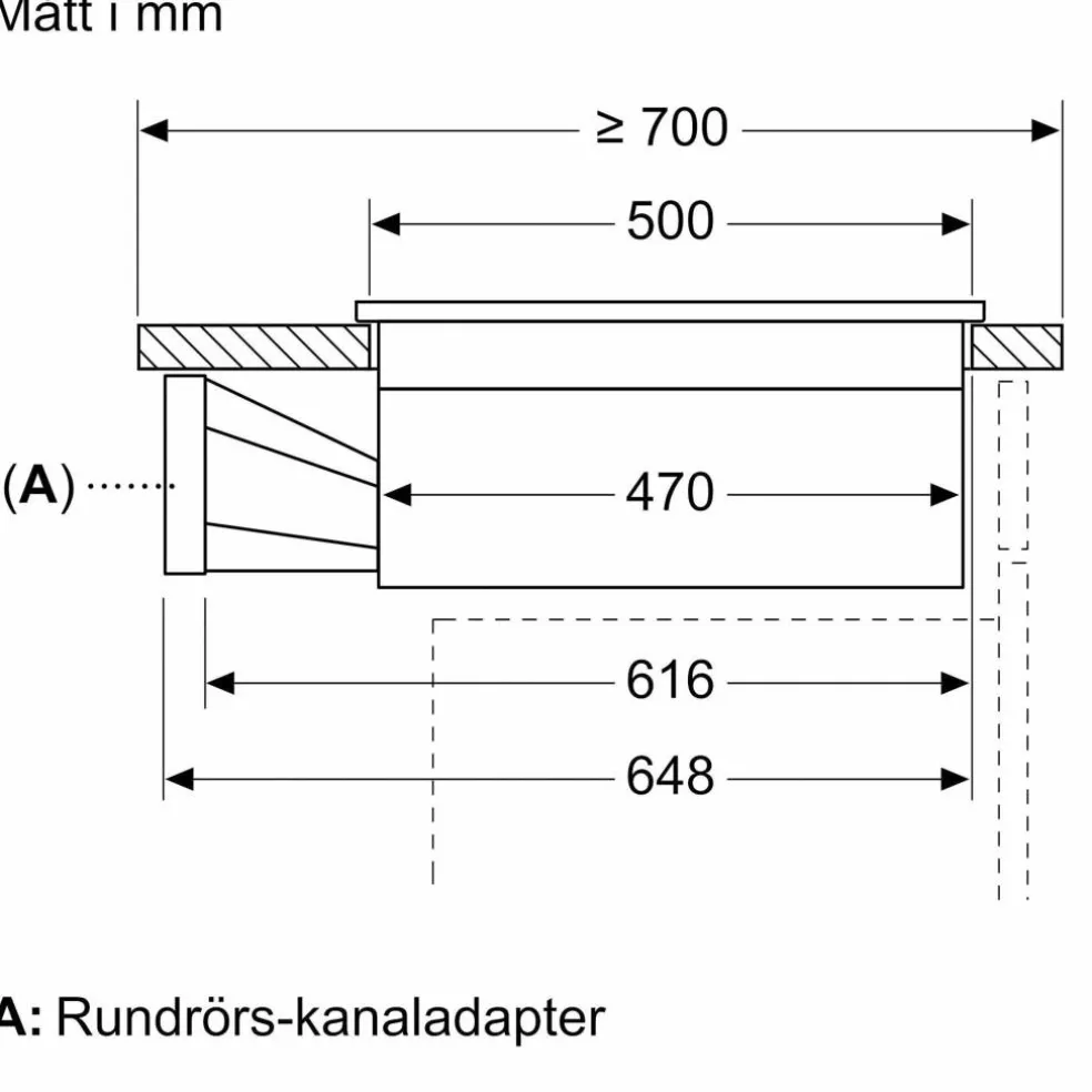 ED811BS16E iQ300 induksjonstopp med integrert ventilator 80 cm