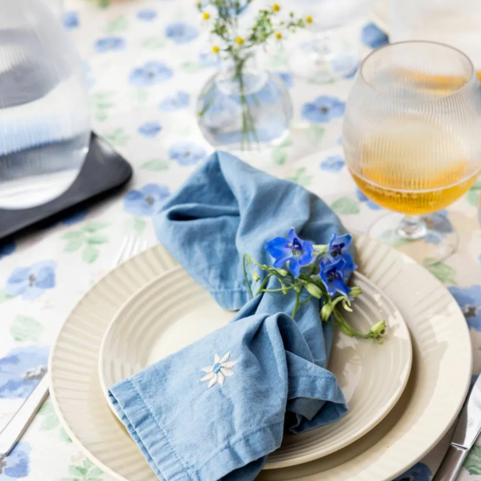 Eden Denim serviett 2-pakning, blå
