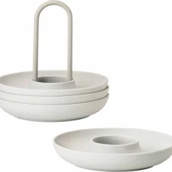 Eggeglass med holder, Svart - 4 stk
