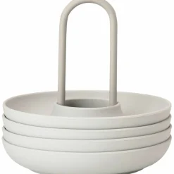 Eggeglass med holder, Svart - 4 stk