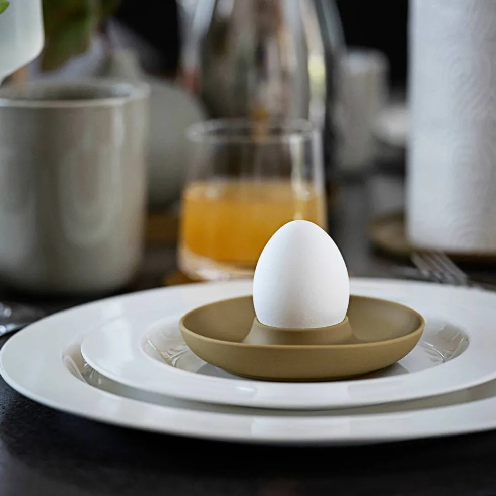Eggekopp + holder 4 stk, taupe