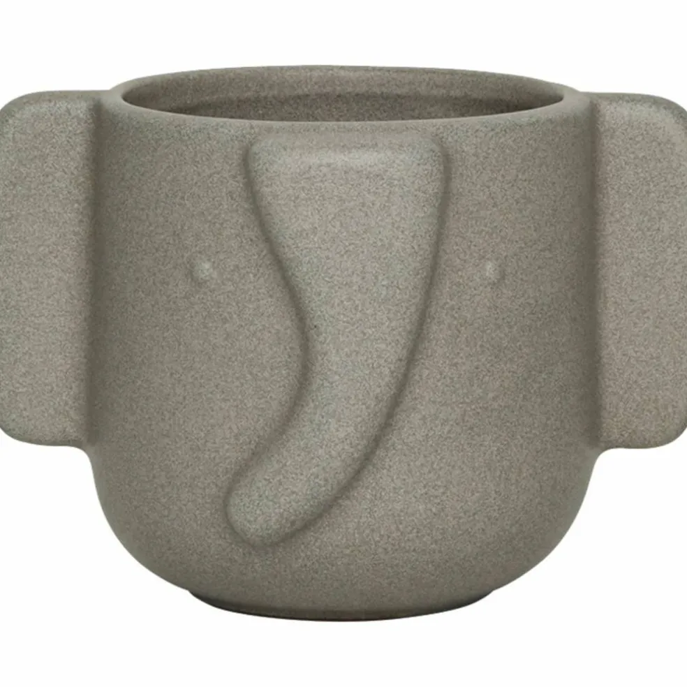 Elefant krukke 9 cm, stein