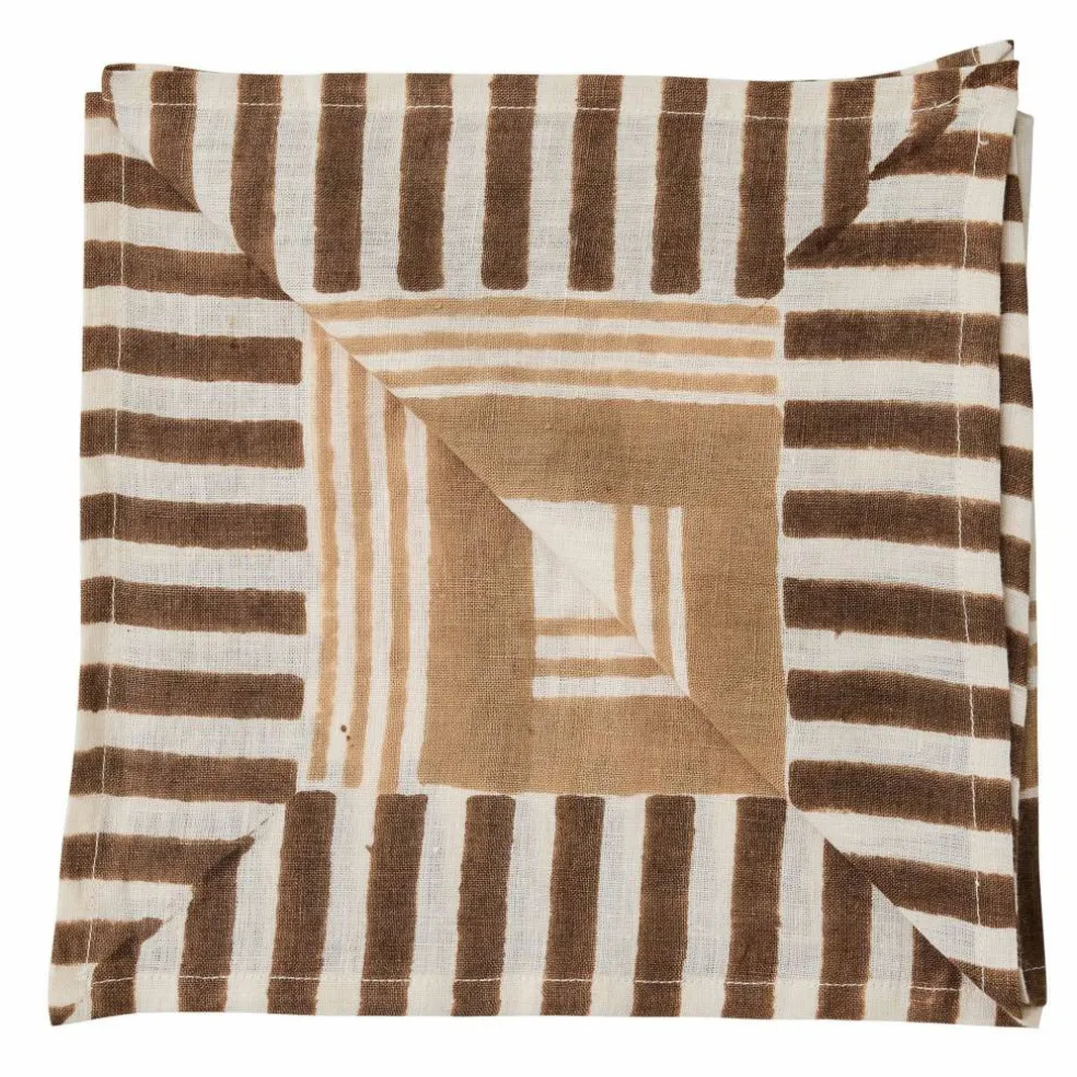 Ella serviett, hazelnut checkered