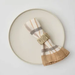 Ella serviett, hazelnut checkered