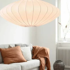 Ellipse taklampe 80 cm, hvit