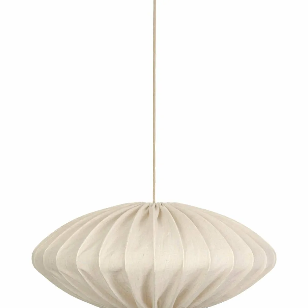 Ellipse taklampe, 80 cm, lin, hvit