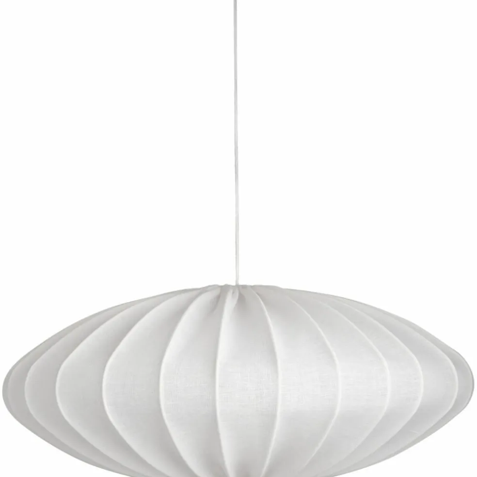 Ellipse taklampe, 65 cm, lin, hvit