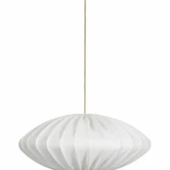 Ellipse taklampe, 80 cm, lin, naturell
