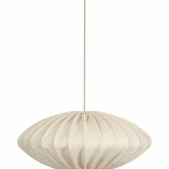Ellipse taklampe, 80 cm, lin, naturell