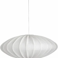 Ellipse taklampe, 65 cm, lin, naturell