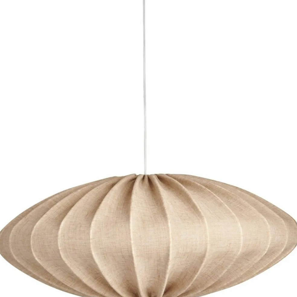 Ellipse taklampe, 65 cm, lin, naturell