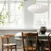 Ellipse taklampe, 65 cm, lin, sand