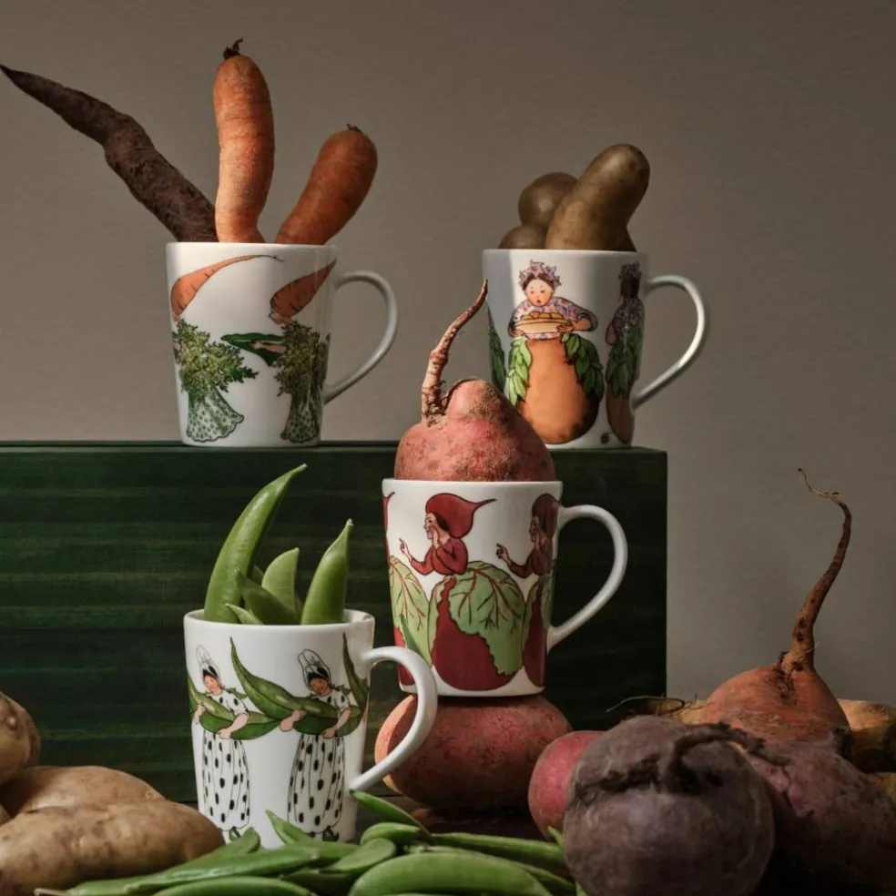 Elsa Beskow kopp med hank 28 cl, Mrs Beetroot