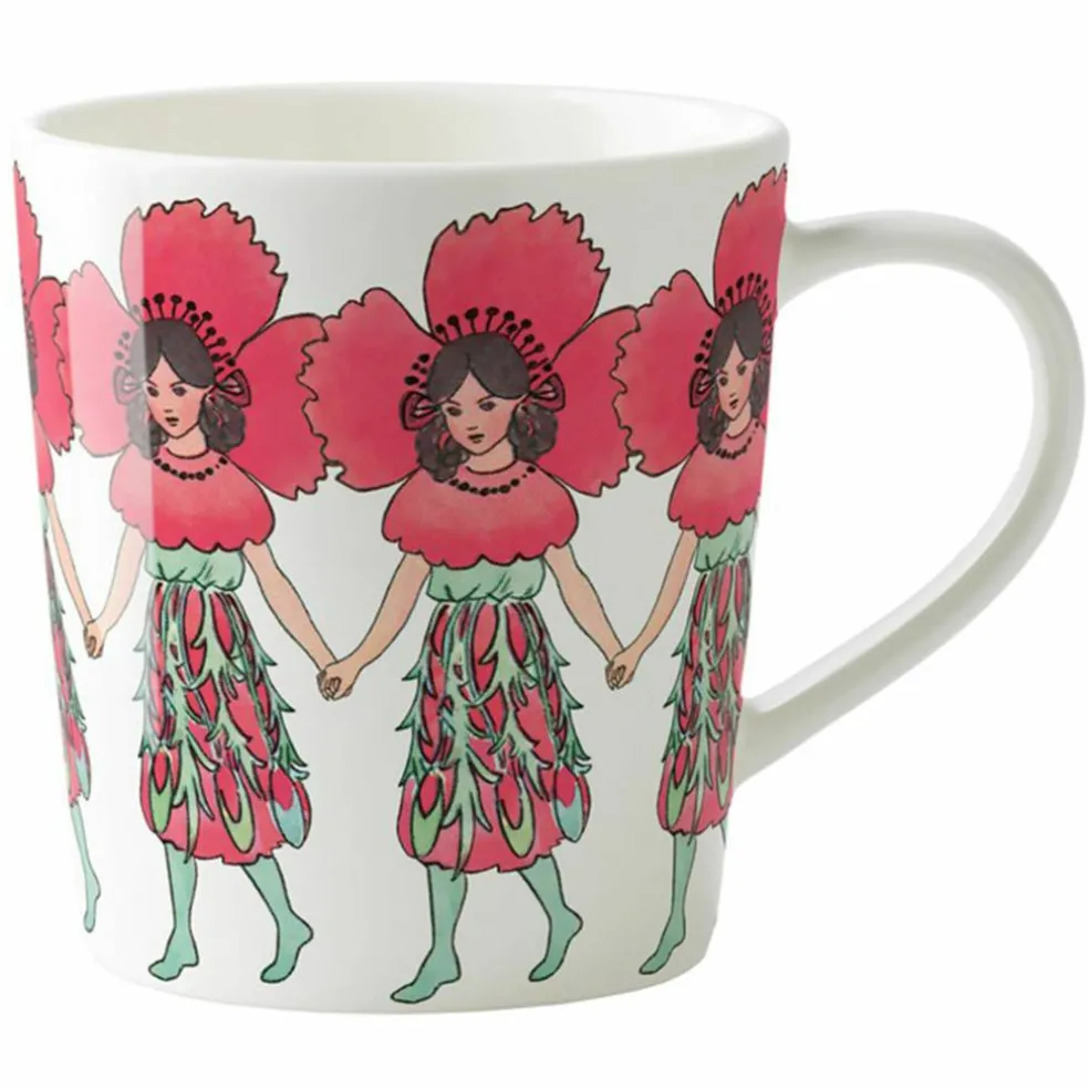 Elsa Beskow kopp med hank 40 cl, poppy