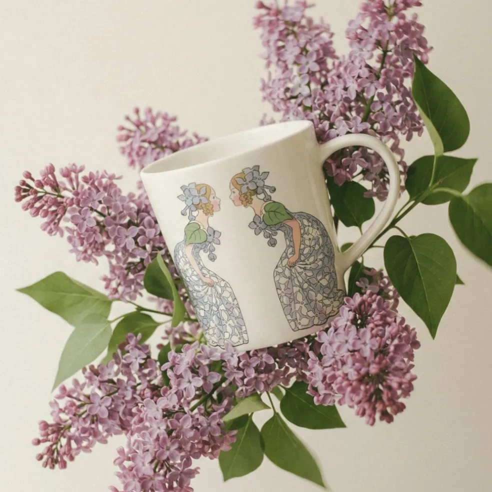 Elsa Beskow kopp med hank 40 cl, poppy