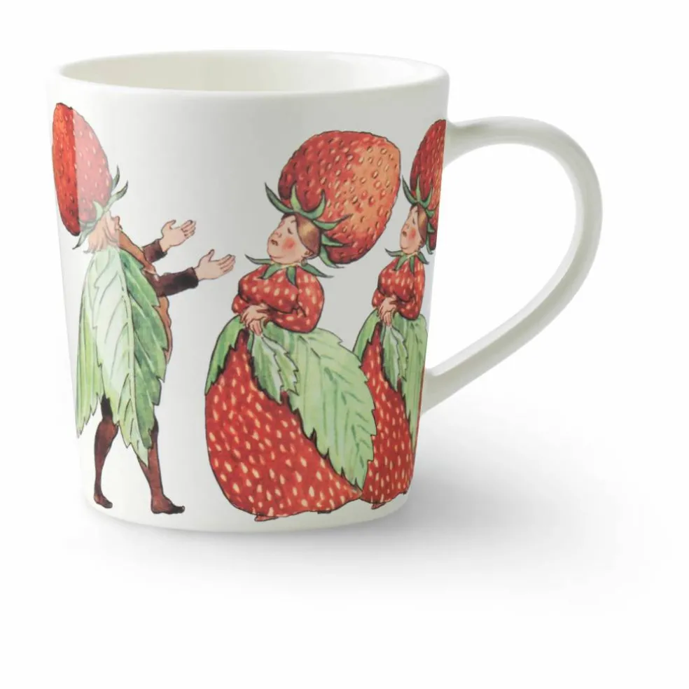 Elsa Beskow, Krus med Hank 40 cl - Jordbærfamilien