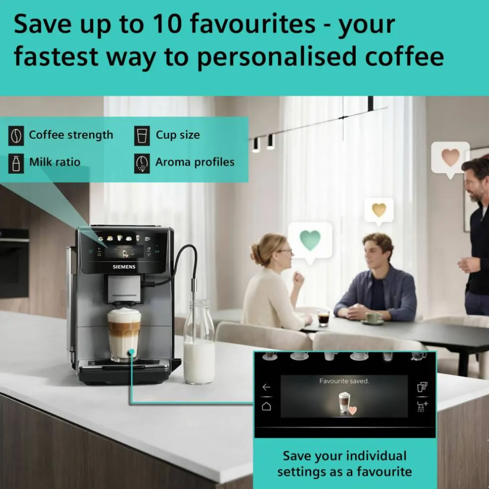 EQ600 iAroma TP603E07 helautomatisk espressomaskin, inox/silver metallic