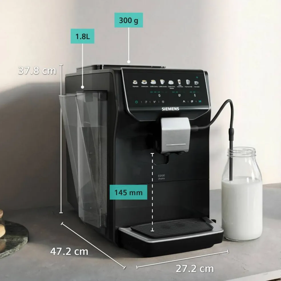EQ500 iAroma TP553E07 helautomatisk espressomaskin, svart
