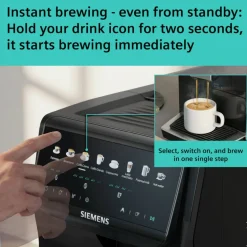 EQ500 iAroma TP555EM7 helautomatisk espressomaskin, svart