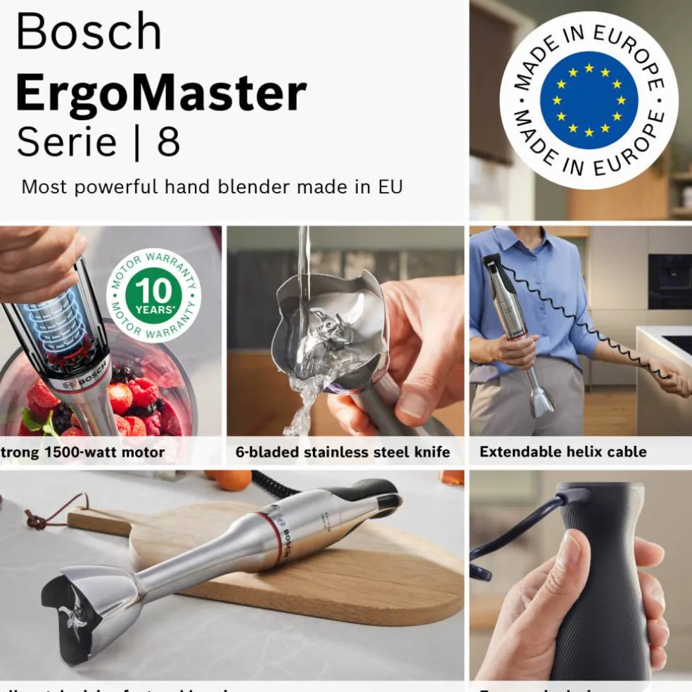 ErgoMaster Serie 8 MSM8M934 stavmikser, rustfritt stål