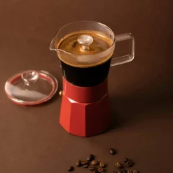 Espressokanne, rød