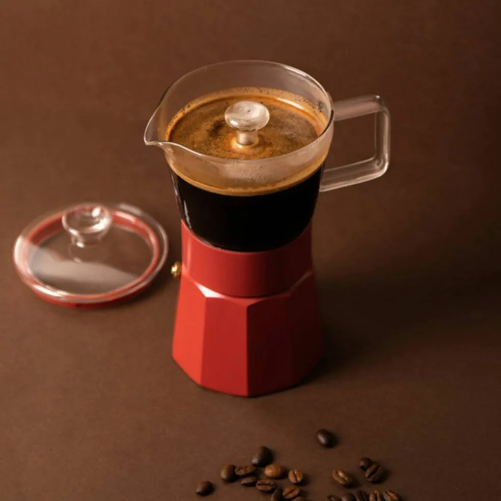 Espressokanne, rød
