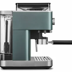Espressomaskin med kaffekvern, cast iron black