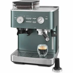 Espressomaskin med kaffekvern, juniper