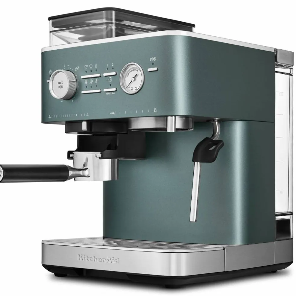 Espressomaskin med kaffekvern, juniper