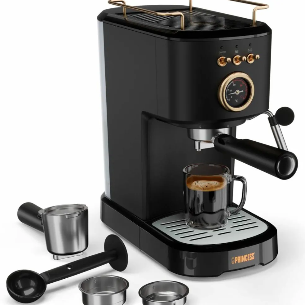 Espressomaskin, rustfritt stål