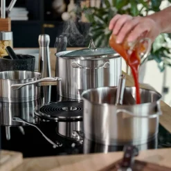 Essence gryte- og kasserollesett, 4 deler + 3 lokk, rustfritt stål