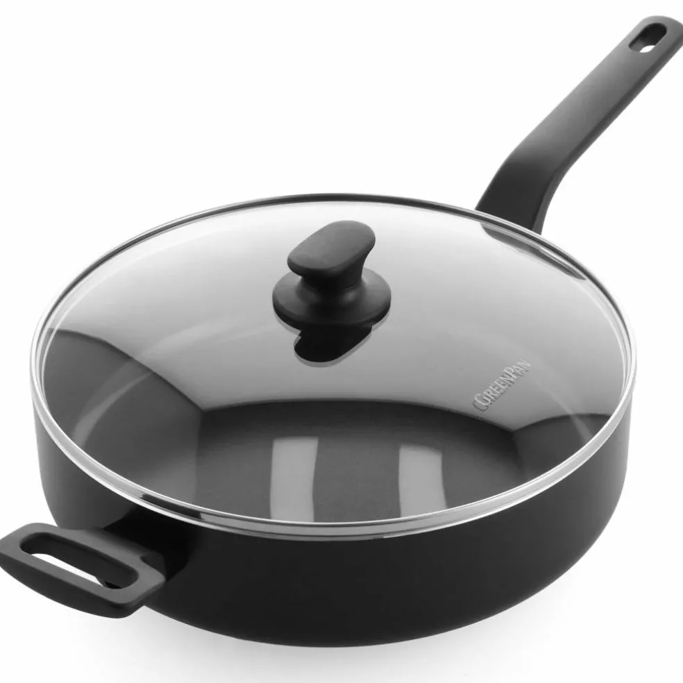 Essence stekepanne med lokk 28 cm, svart