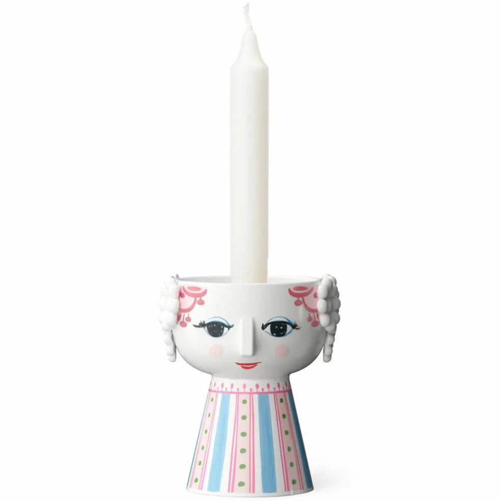 Eva lysestake 9,5 cm, pink