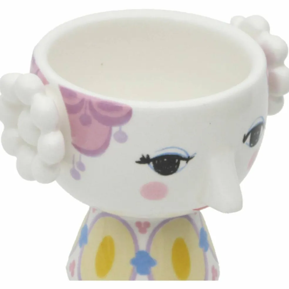 Eva telysholder 6.5 cm, gul/lavendel, 2 stk