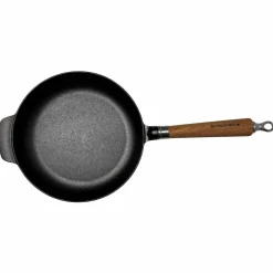 Exclusive Line støpejernspanne med rund kant 28 cm, eik