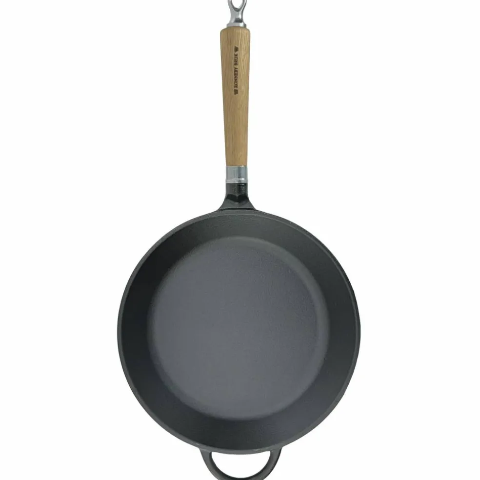 Exclusive Line støpejernsstekepanne 18 cm, oppbøyd kant, eik