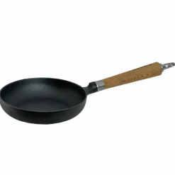 Exclusive Line støpejernsstekepanne 18 cm, oppbøyd kant, eik