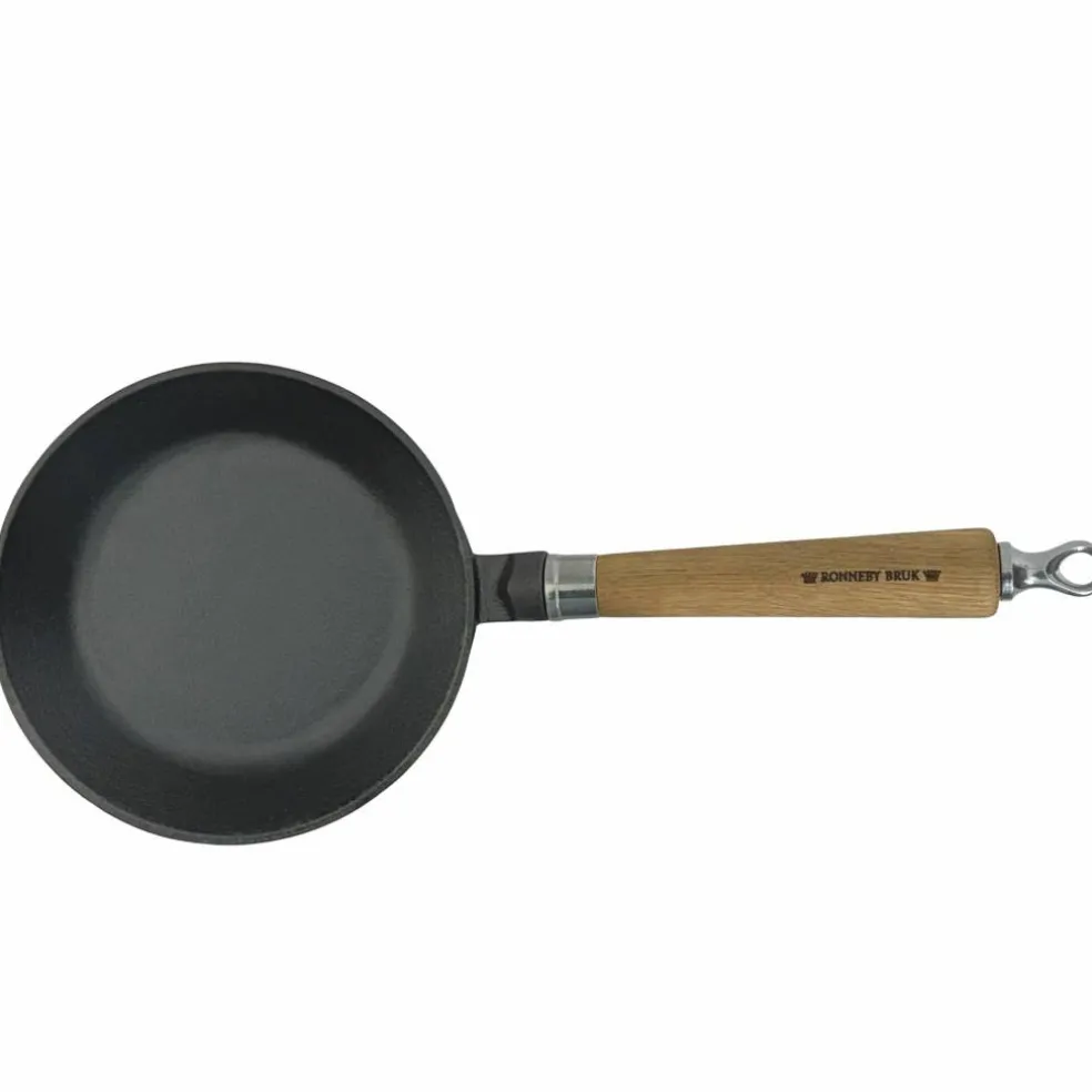 Exclusive Line støpejernstekepanne 24 cm, avrundet kant, eik