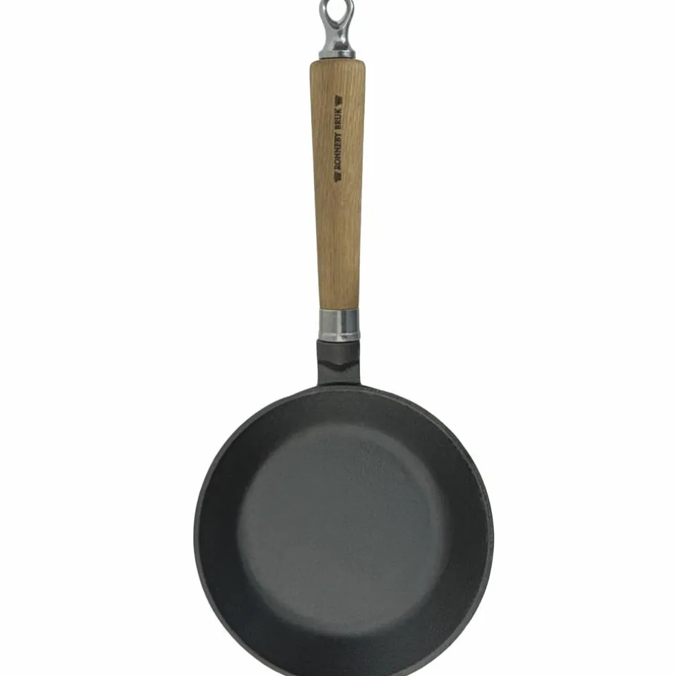 Exclusive Line støpejernstekepanne 24 cm, avrundet kant, eik