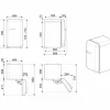 FAB5RPB6 Minibar 73cm Høyrehengt Pastellblå