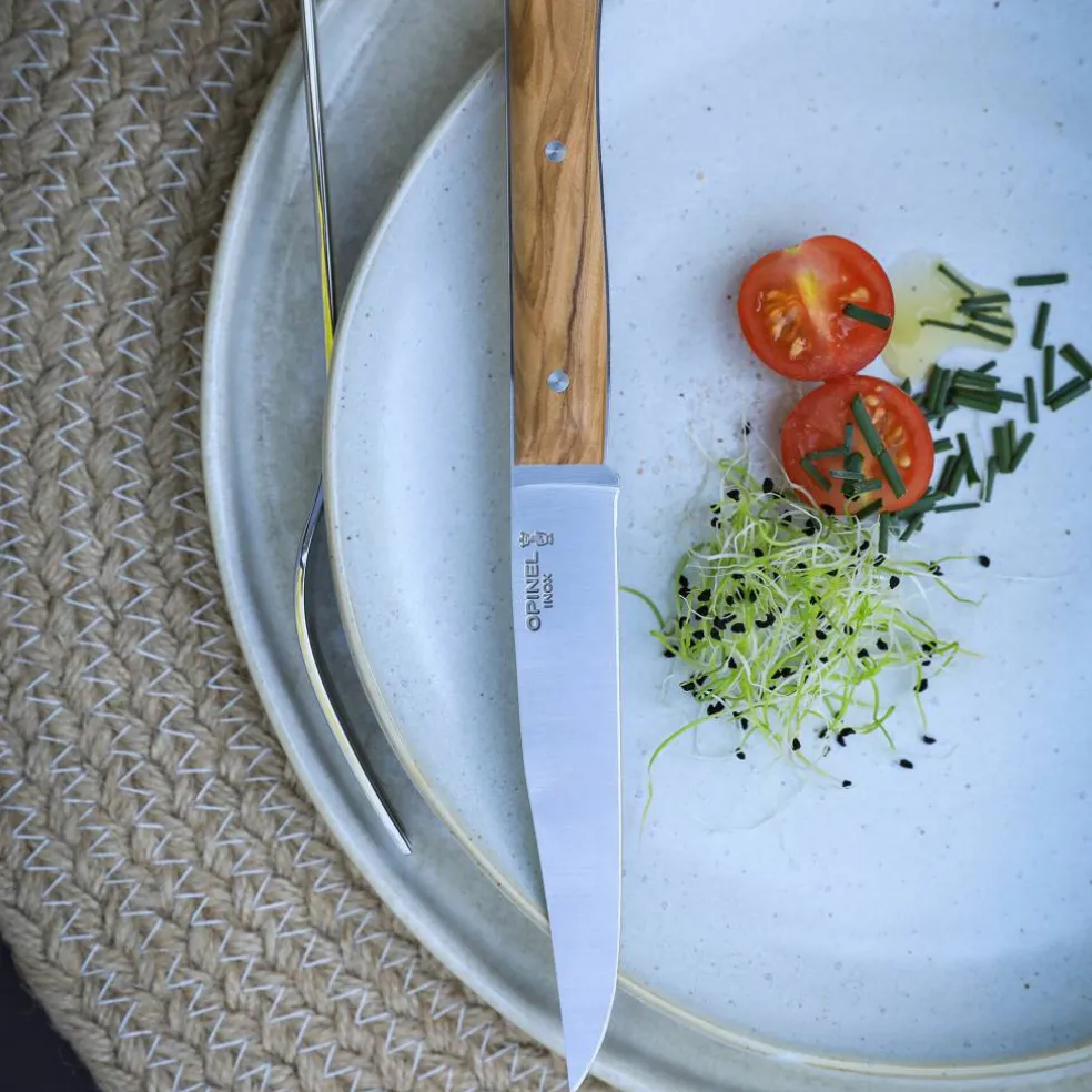 Facette bordkniv 4-pakning, mørk ask