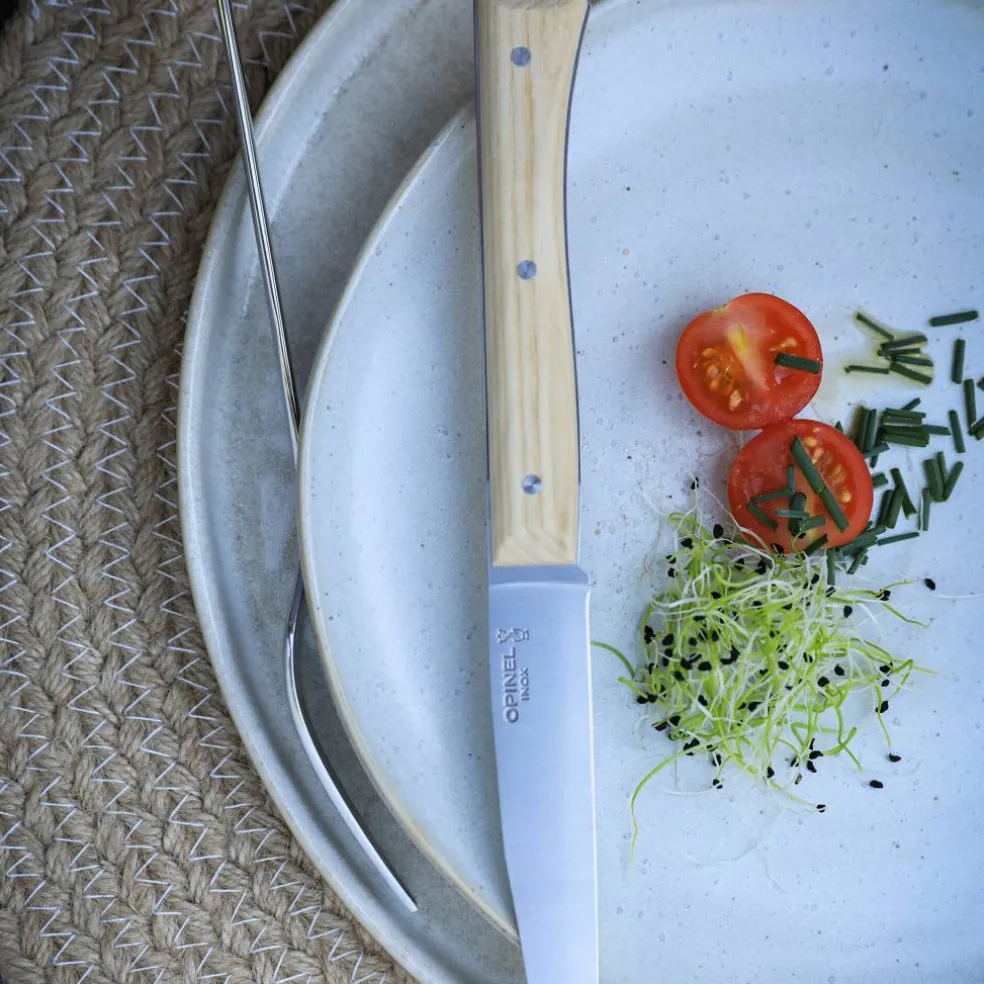 Facette bordkniv 4-pakning, mørk ask