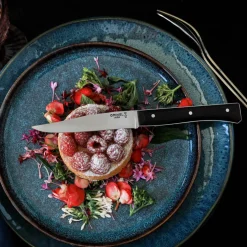 Facette bordkniv 4-pakning, oliventre