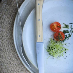 Facette bordkniv 4-pakning, oliventre