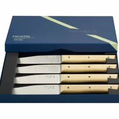 Facette bordkniv 4-pakning, oliventre