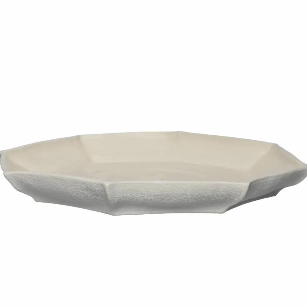 Fat 27 cm, naturhvit