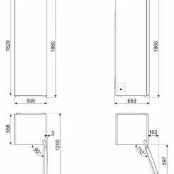 FF18EN2HX fryser, 186 cm, rustfritt stål