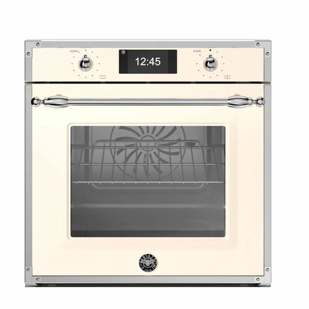 FHER6117CTAG3 Heritage dampovn med pyrolyse 80 liter, elfenbenshvit/gull